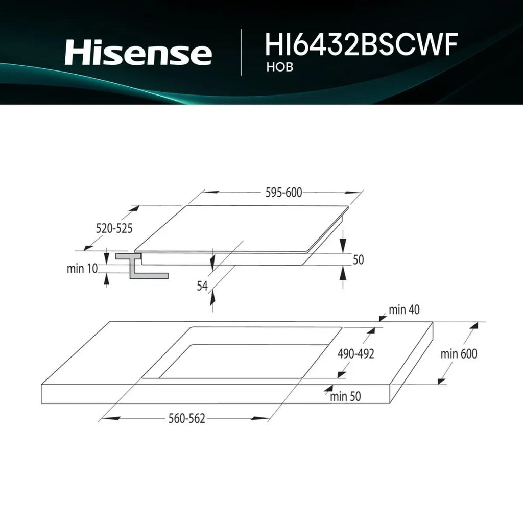 Hisense Hi6 Indukcijska kuhalna plošča, 60 cm HI6432BSCWF