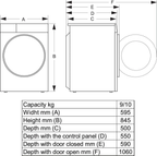 Hisense freistehende Waschmaschine mit Auto Wash, 9 kg WF3S9045BW3