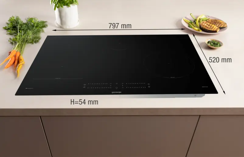 Gorenje GI8432BSCWF 80 cm induktionskogeplade ZoneSlide FlexArea