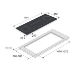 ASKO piano cottura a induzione con zona ponte flessibile, 111 cm HID144MC